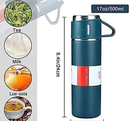 Vacuum Flask Set With 3 cups