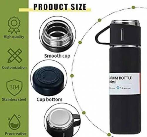 Vacuum Flask Set With 3 cups