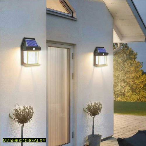 Solar motion sensor outdoor wall light 
