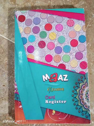 Card register of 100 pages 