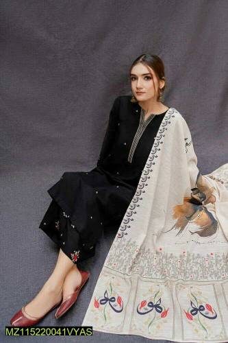 lawn embroidered suit for women's
