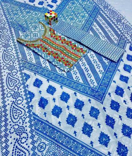 3 pcs unstitched lawn embroidered suits, price/-2700 PKR free delivery