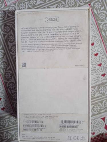 I phone X with box 256 gb