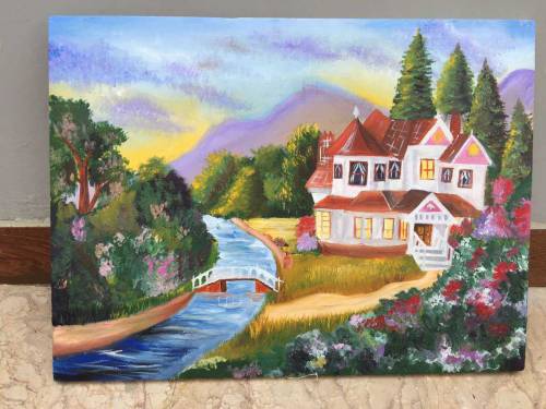 beautiful landscape oil painting