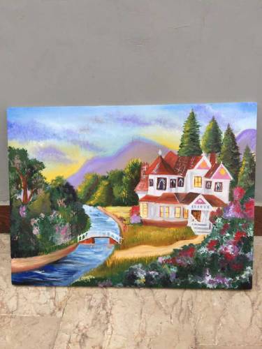 beautiful landscape oil painting