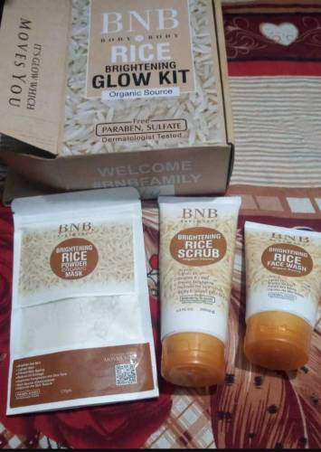 3 in 1 BnB Rice whitening and glowing facial kit