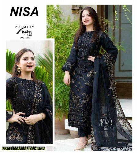 3 PC Lawn Embroidered suit 