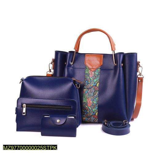 Leather women hand bag 4pcs