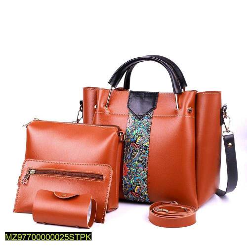 Leather women hand bag 4pcs