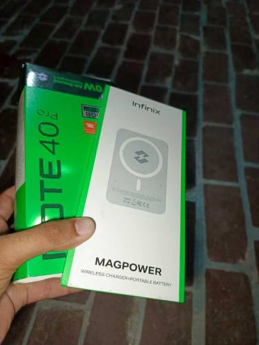 infinix note 40 pro with original power bank of company