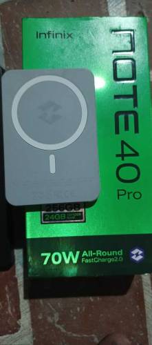 infinix note 40 pro with original power bank of company