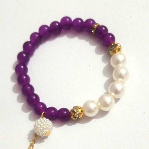 violet style bracelet 💜 stacked bracelet Korean style +free gift 🎁