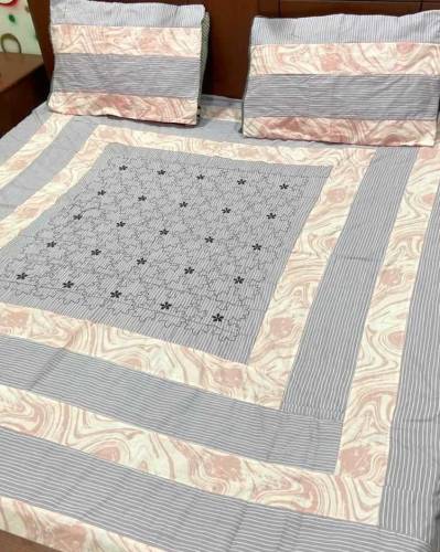 3 PCs double bedsheets cotton 