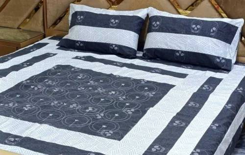 3 PCs double bedsheets cotton 