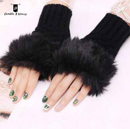 Wool Gloves Fancy Winter Women Girls