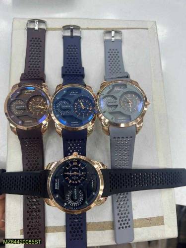 Rubber Strap Trendy Watch! Men's Watch