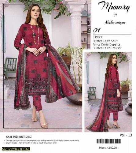 3pcs lawn suit