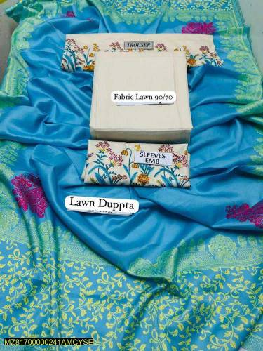 3pcs lawn suit