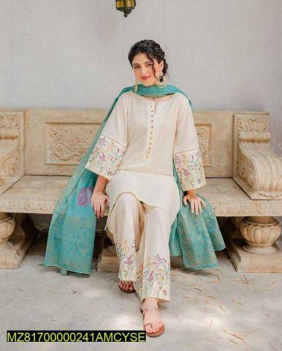 3pcs lawn suit