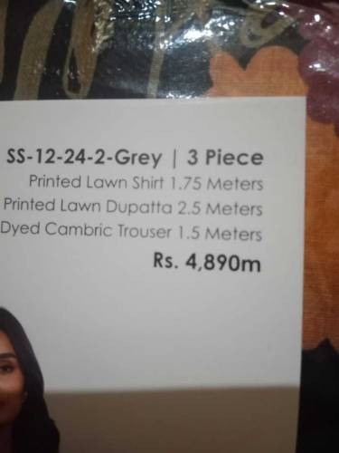 Alkaram 3 Pcs Printed Lawn.