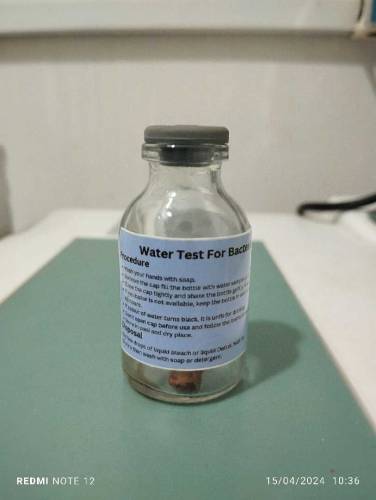 Water testing kit for bacterial contamination