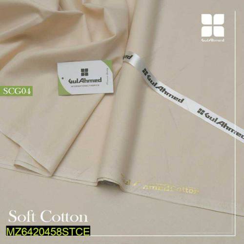 Men's unstitched Cotton plain suit 