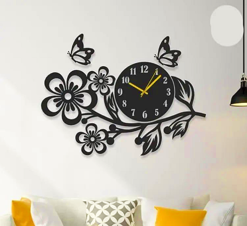 Wholesale Price Flowers Wall Clock 