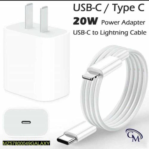 Iphone 20W Charger And Cable New