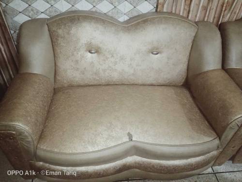 6 piece sofa set in golden colour 