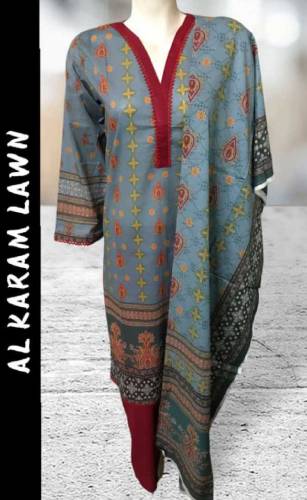 orignal Al AKRAM lown stitchi three piece suth