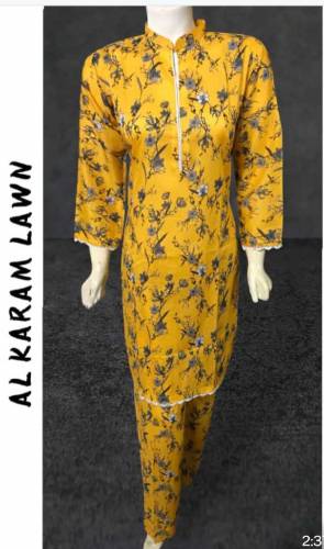 orignal Al AKRAM lown stitchi three piece suth