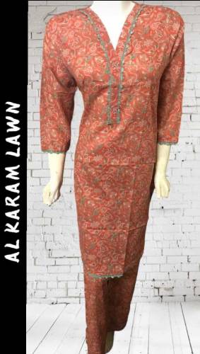 orignal Al AKRAM lown stitchi three piece suth