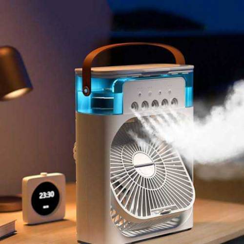Mini Table Air Cooler With Spray Jet and Multi Lights