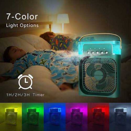 Mini Table Air Cooler With Spray Jet and Multi Lights