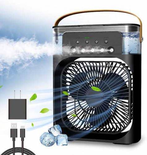 Mini Table Air Cooler With Spray Jet and Multi Lights