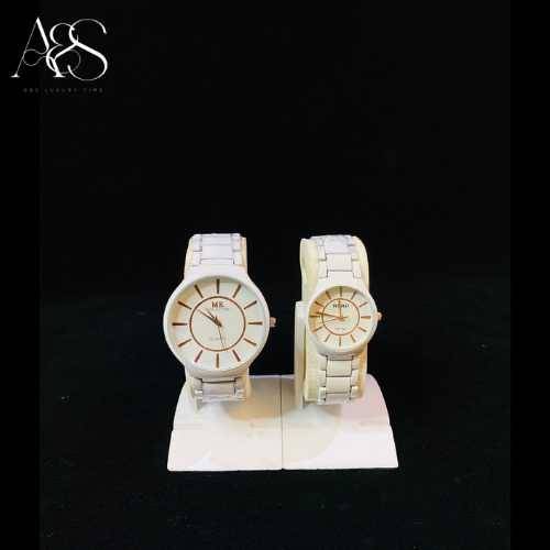 white stylish pair