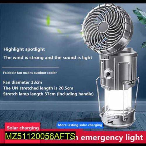 Solar fan Emergency light