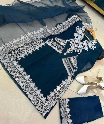 stitched 3pc organza suit