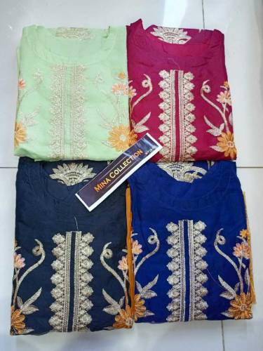 full embroidered organza shirt 3pcs 