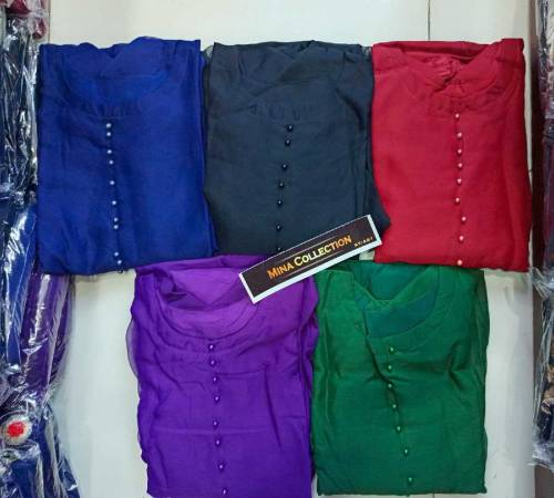 sleeves embroidered chiffon maxi 2pcs 