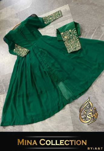 sleeves embroidered chiffon maxi 2pcs 
