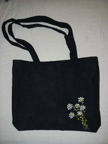 beautiful handmade hand embroidery and hand painted tote bags