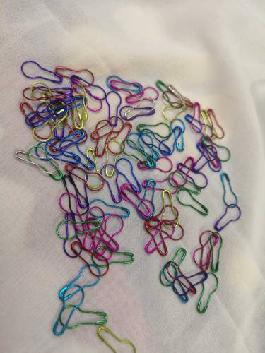 Neon Coilless Hijab Pins 50 Pcs 