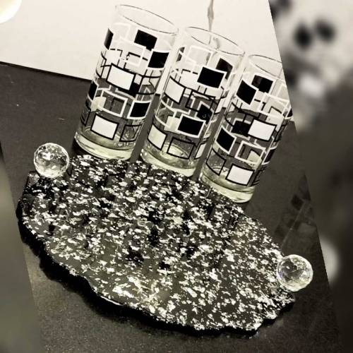 Hand Made Resin Art Makeup Tray