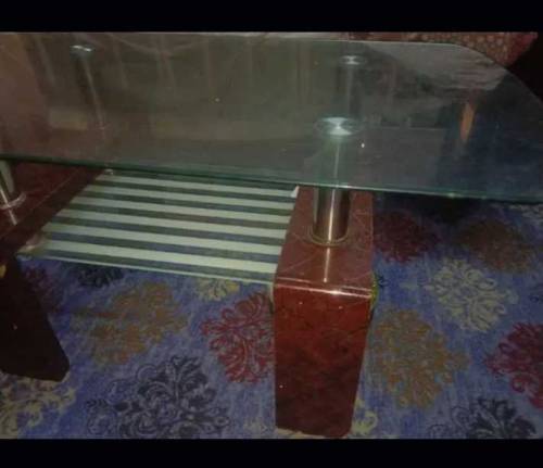wooden ND glass table 