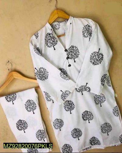 2 Piece Women's Lawn Printed Suit