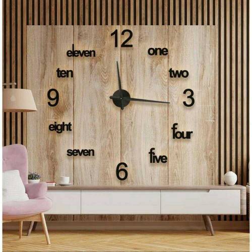 3d wooden wall clck