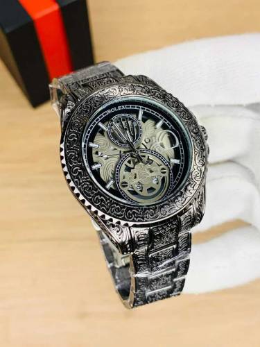ROLEX CHAIN WATCH ENGRAVING MODEL DATE WORKING HEAVY CHAIN MASTER LOCK
