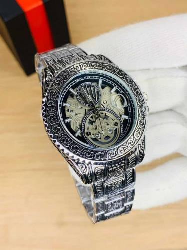ROLEX CHAIN WATCH ENGRAVING MODEL DATE WORKING HEAVY CHAIN MASTER LOCK