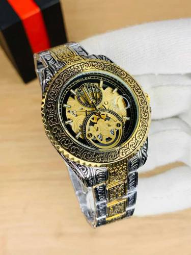 ROLEX CHAIN WATCH ENGRAVING MODEL DATE WORKING HEAVY CHAIN MASTER LOCK